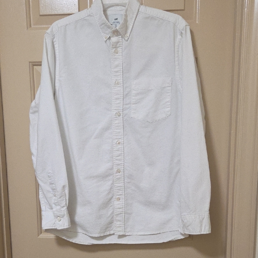 H&M Classic Cream Button-Down Shirt
